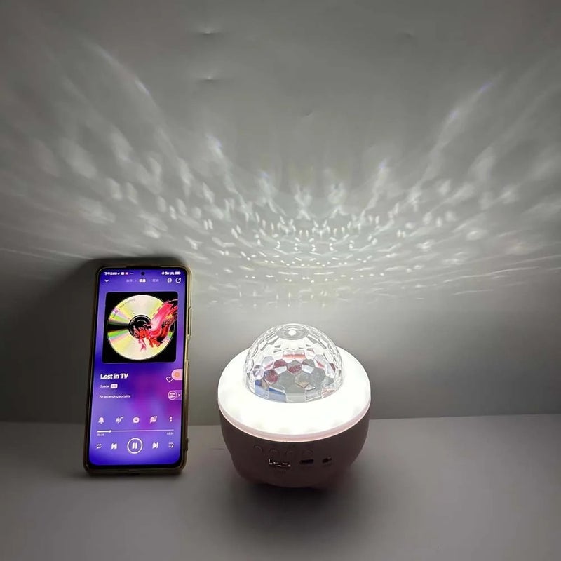 Bluejw Starry Sky LED Projector Night Light - Music Player Party Speaker Lamp - Rotating Galaxy Projector Night Lights for Bedroom, Parties - Image 4